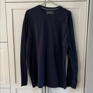 Eddie Bauer Men's Dark Blue Long Sleeve Tee